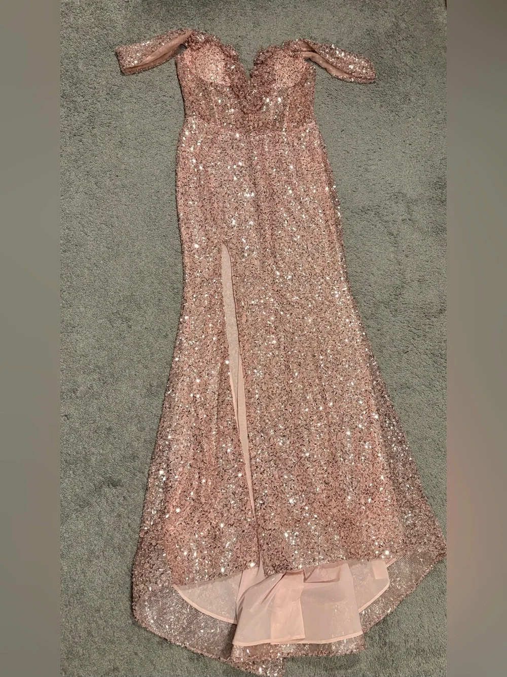 Portia And Scarlett New Sequin Embellished Fitted Gown Size 12 - Picture 6 of 16